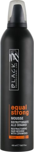 BLACK line equal strong penové tužidlo ideálne pre fixáciu účesu s ceramidy 400 ml