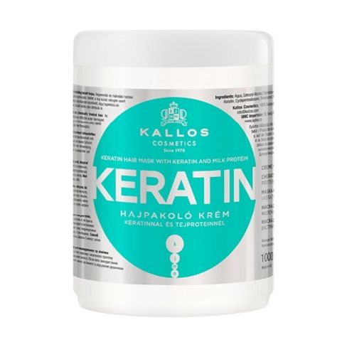 Kallos KERATIN maska na vlasy s mlečnym proteinom a keratínom 1000 ml