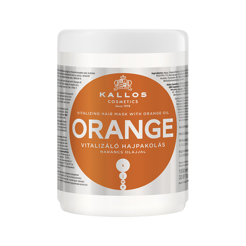 KALLOS kjmn ORANGE zábal na vlasy s pomarančovým olejom 1000 ml