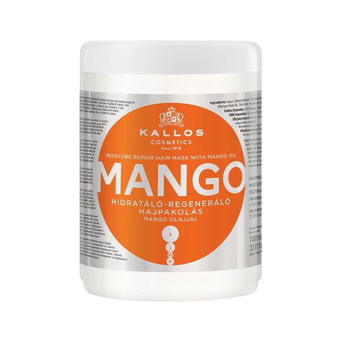 kallos MANGO hydratačná maska na vlasy s olejom manga 1000 ml
