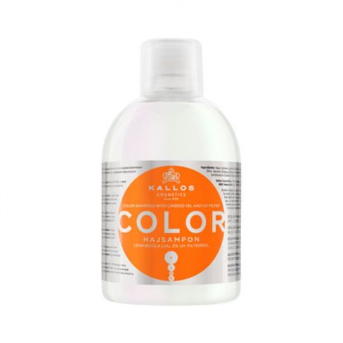 Kallos šampón COLOR na farbené vlasy s ľanovým olejom a UV filtrom na oslabené a poškodené vlasy 1000 ml.
