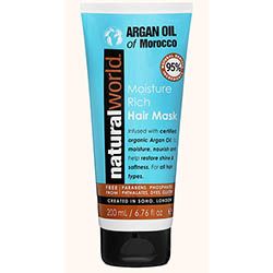 NATURAL WORLD - Moroccan ARGAN OIL moisture rich hair maska - 200 ml