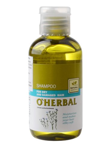 O Herbal ĽAN šampón na suché a poškodené vlasy 75 ml