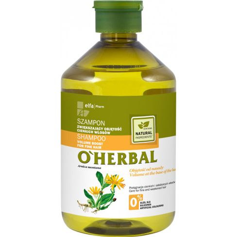 O Herbal ARNIKA šampón na zvýšenie objemu pre jemné vlasy 500 ml