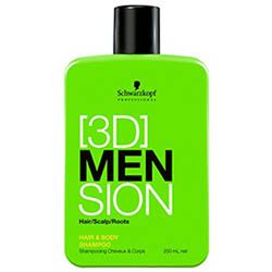 3D MEN vysoko osviežujúci dvojúčelový šampón 250 ml